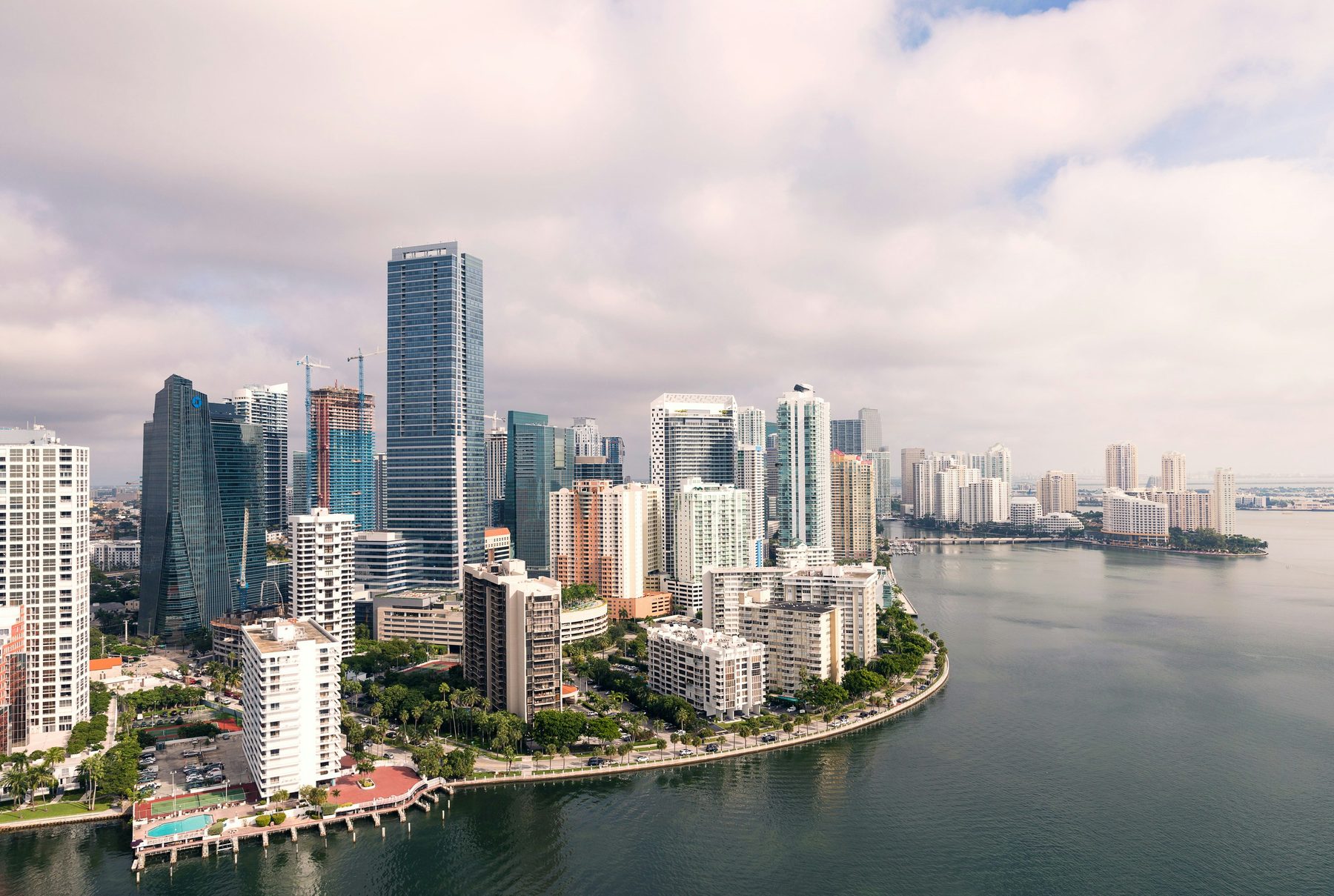 Miami skyline at sunset